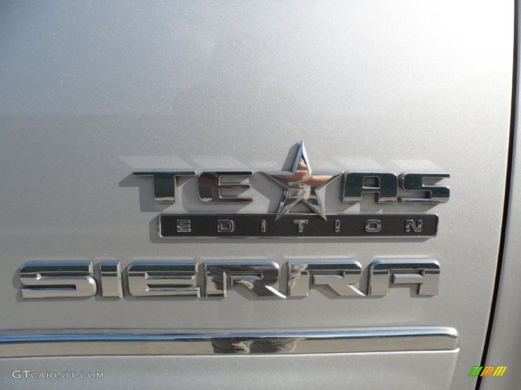 2010 Sierra 1500 SLE Texas Edition Crew Cab - Pure Silver Metallic / Ebony photo #13