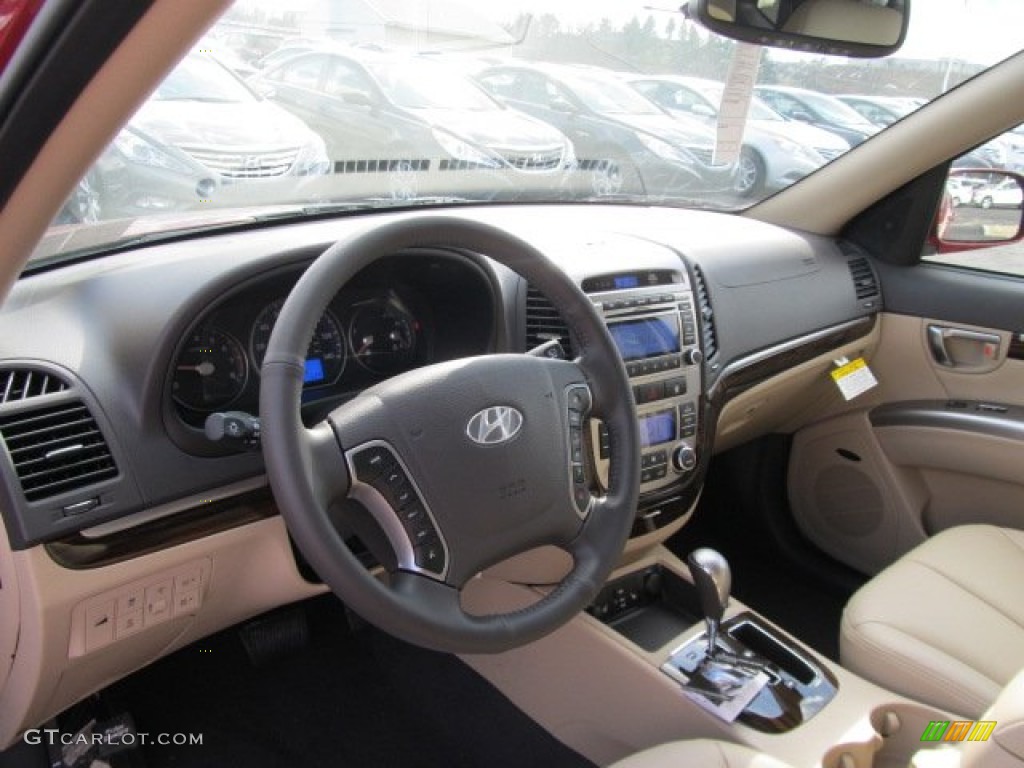Beige Interior 2012 Hyundai Santa Fe Limited V6 AWD Photo #62363184