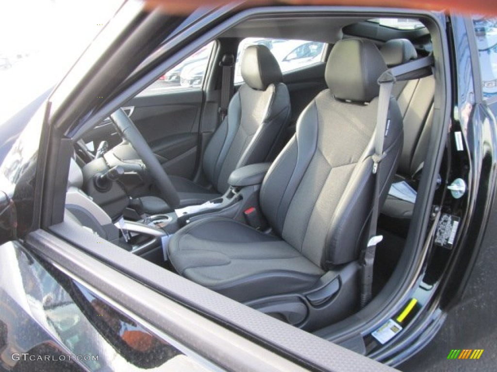 Black Interior 2012 Hyundai Veloster Standard Veloster Model Photo #62363538