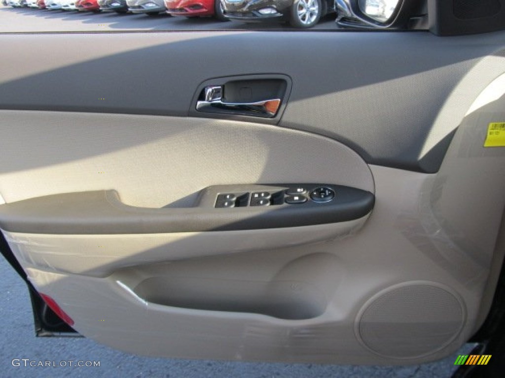 2012 Elantra GLS Touring - Black Noir Pearl / Beige photo #8
