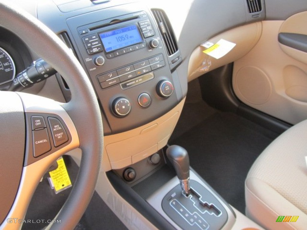2012 Elantra GLS Touring - Black Noir Pearl / Beige photo #9