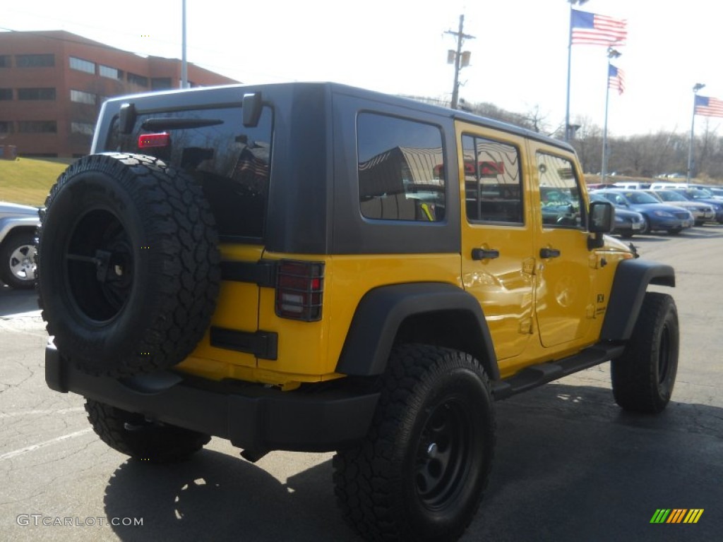 2008 Wrangler Unlimited X 4x4 - Detonator Yellow / Dark Slate Gray/Med Slate Gray photo #2