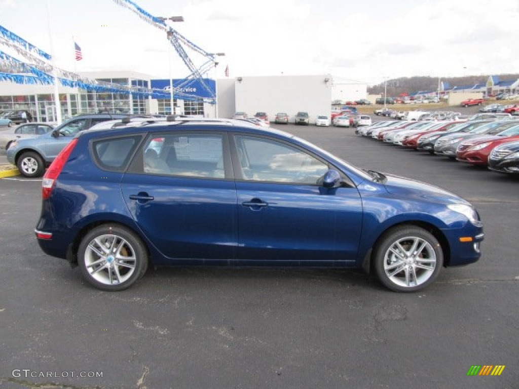 2012 Elantra SE Touring - Atlantic Blue / Beige photo #2