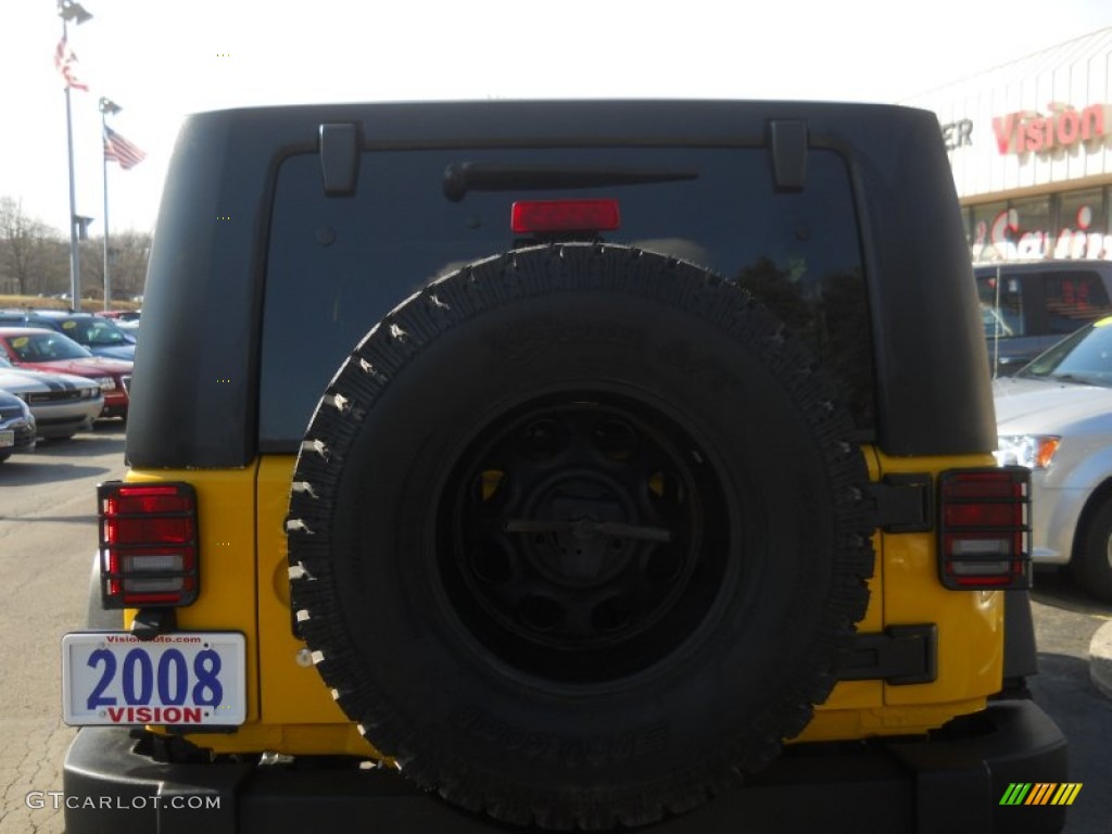2008 Wrangler Unlimited X 4x4 - Detonator Yellow / Dark Slate Gray/Med Slate Gray photo #14