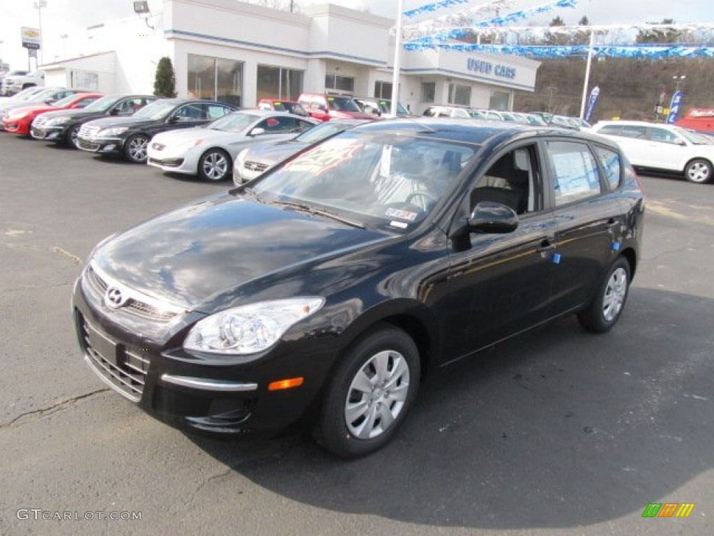 2012 Elantra GLS Touring - Black Noir Pearl / Black photo #3