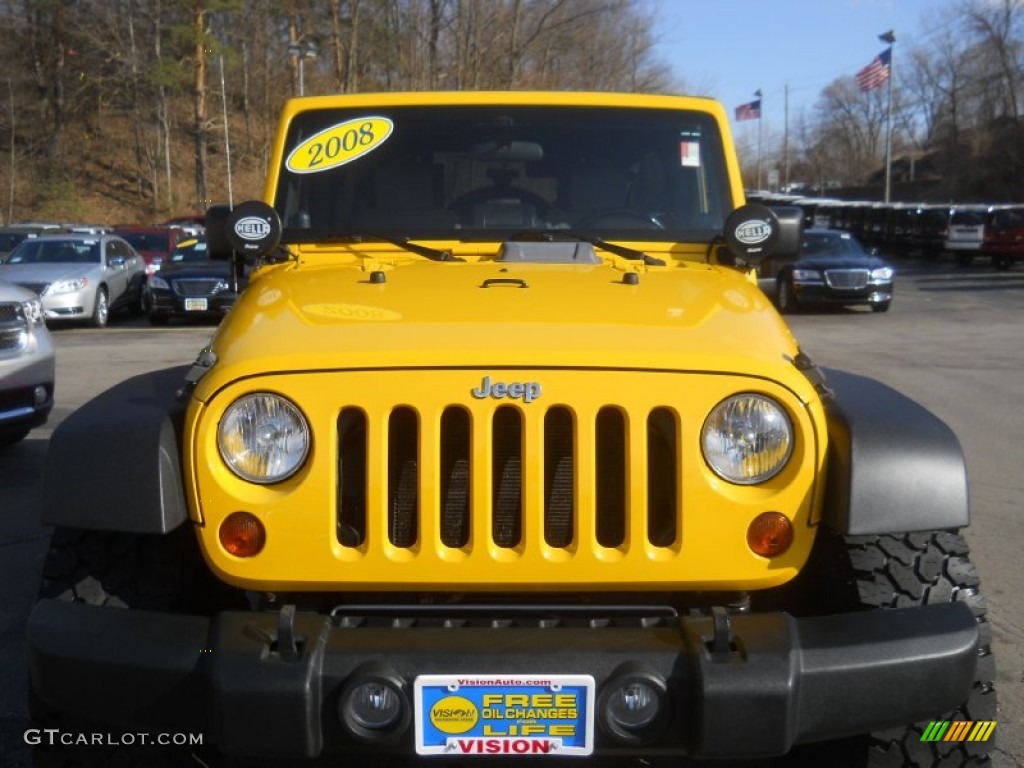 2008 Wrangler Unlimited X 4x4 - Detonator Yellow / Dark Slate Gray/Med Slate Gray photo #16