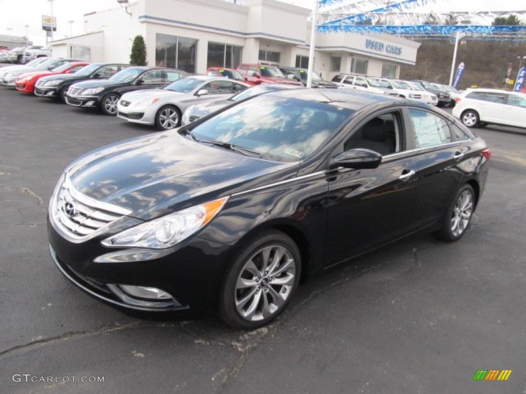 2012 Sonata SE - Midnight Black / Black photo #3