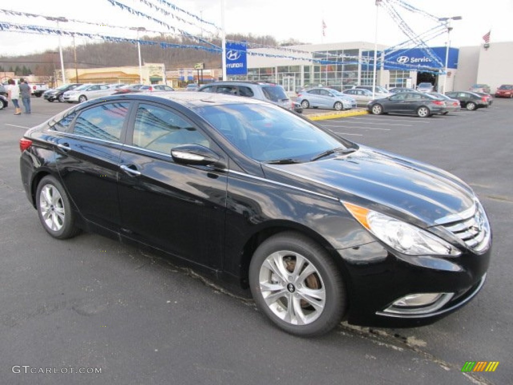 2012 Sonata Limited - Midnight Black / Gray photo #1