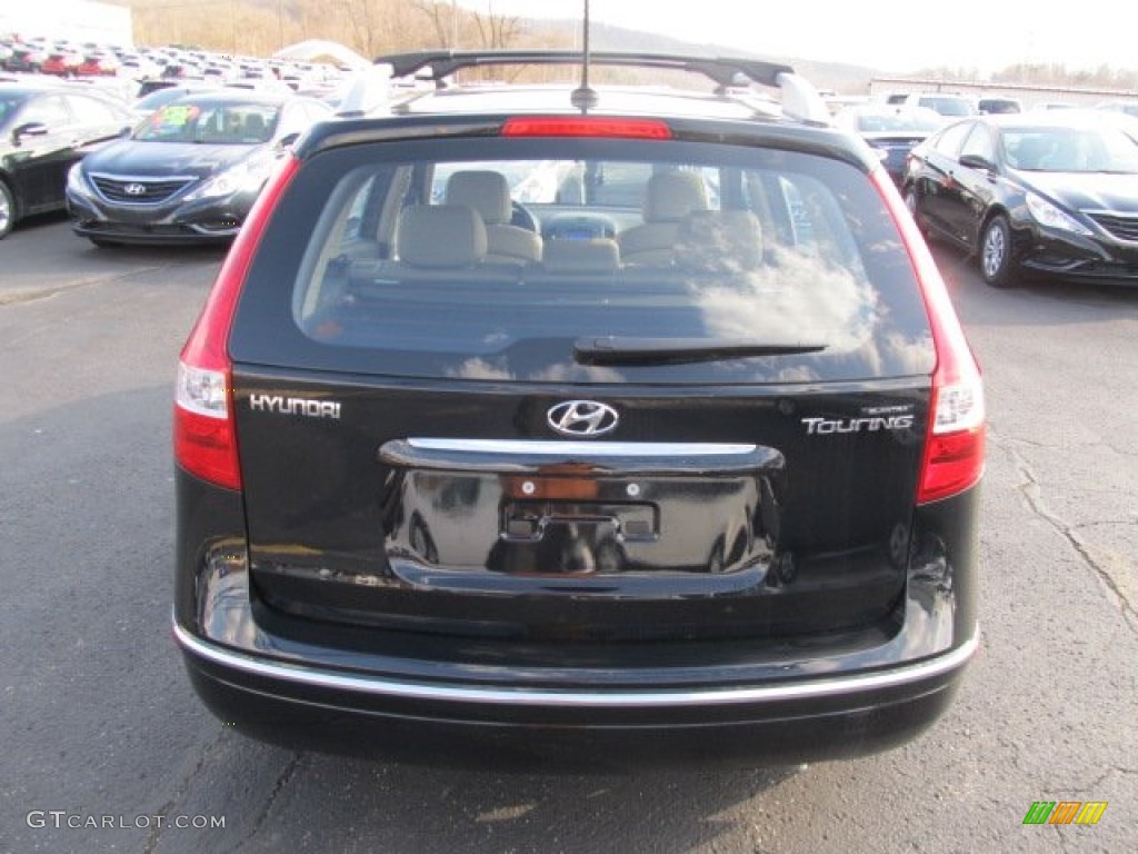 2012 Elantra GLS Touring - Black Noir Pearl / Beige photo #5