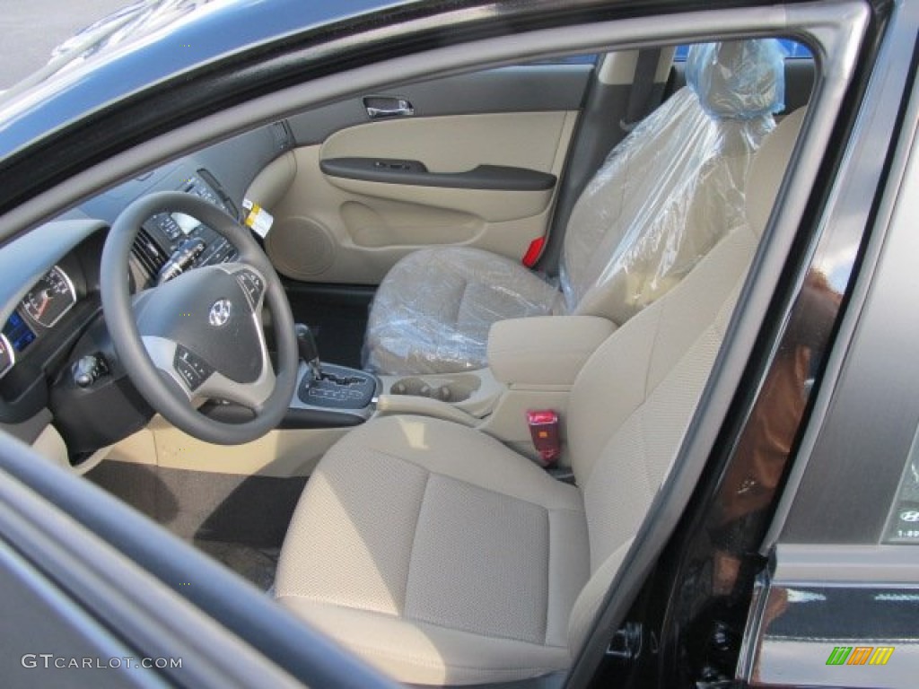 2012 Elantra GLS Touring - Black Noir Pearl / Beige photo #7