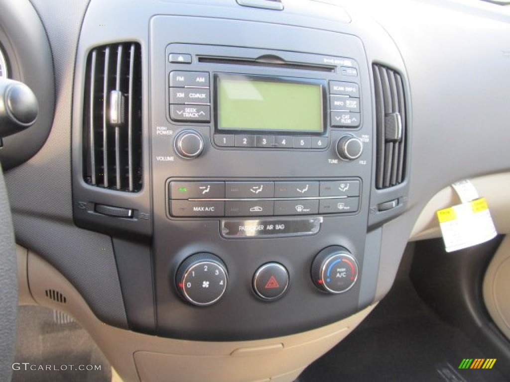 2012 Elantra GLS Touring - Black Noir Pearl / Beige photo #9