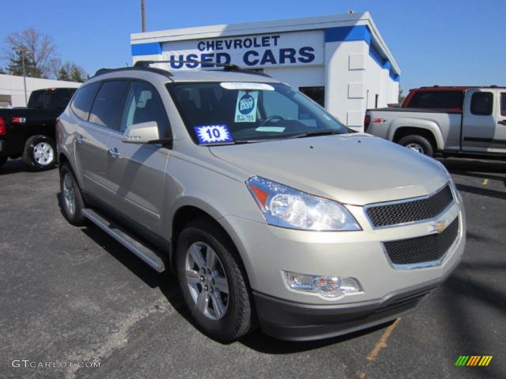 2010 Traverse LT AWD - Gold Mist Metallic / Ebony photo #1