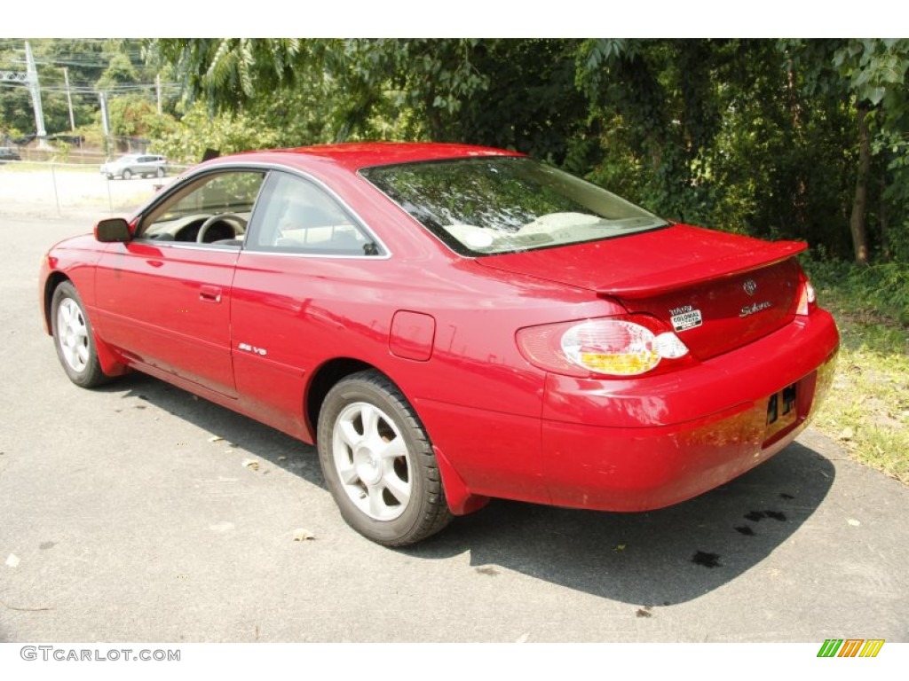2003 Solara SE V6 Coupe - Red Flame Metallic / Ivory photo #9