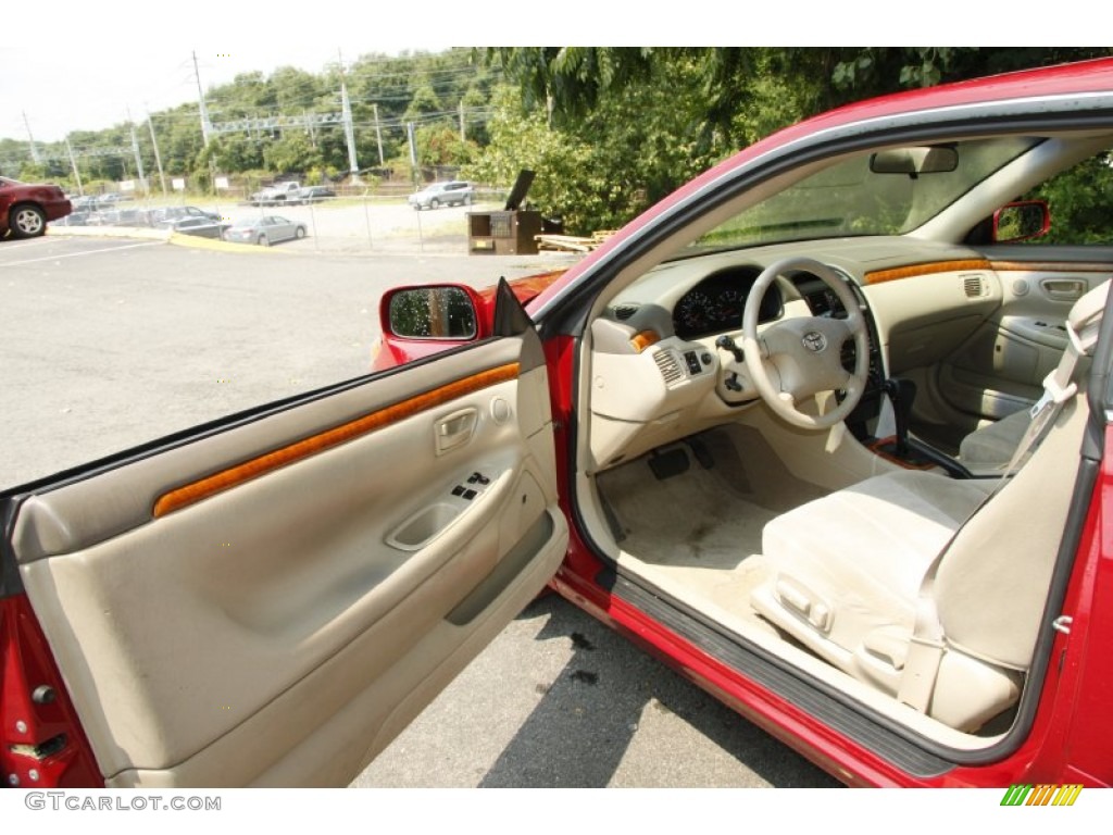 Ivory Interior 2003 Toyota Solara SE V6 Coupe Photo #62365602