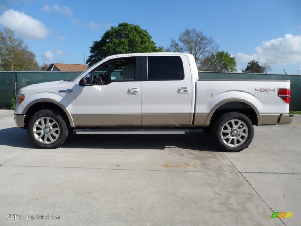 White Platinum Metallic Tri-Coat 2012 Ford F150 King Ranch SuperCrew 4x4 Exterior Photo #62366727