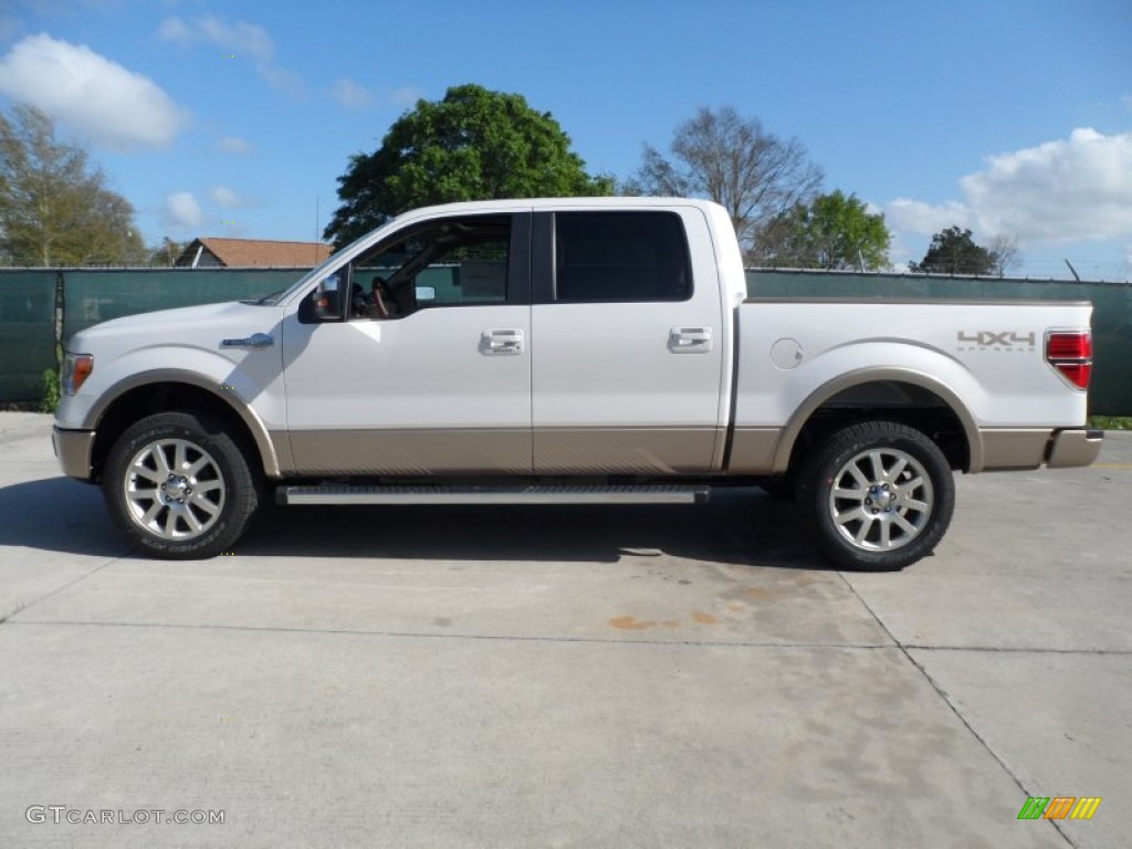 2012 F150 King Ranch SuperCrew 4x4 - White Platinum Metallic Tri-Coat / King Ranch Chaparral Leather photo #6