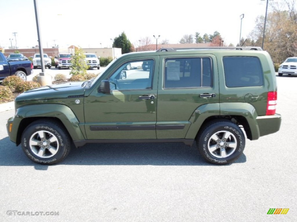 2008 Liberty Sport 4x4 - Jeep Green Metallic / Pastel Slate Gray photo #3