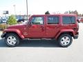 Deep Cherry Red Crystal Pearl 2012 Jeep Wrangler Unlimited Sahara 4x4 Exterior