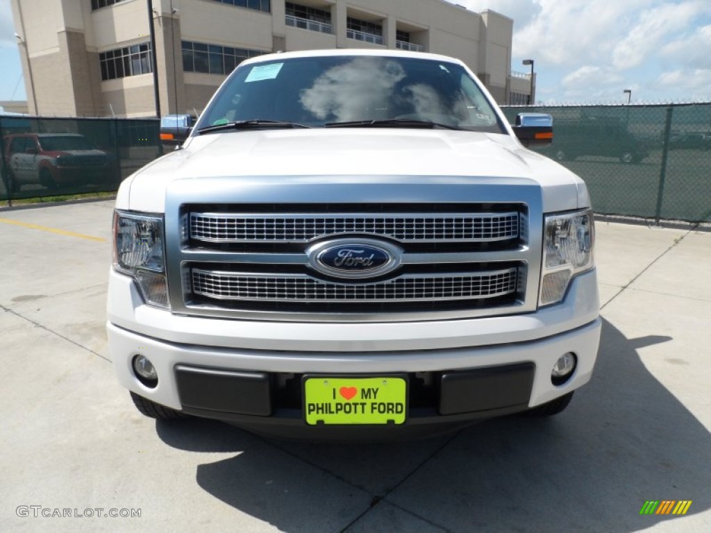 2012 F150 Platinum SuperCrew - White Platinum Metallic Tri-Coat / Platinum Steel Gray/Black Leather photo #8