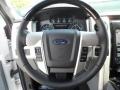Platinum Steel Gray/Black Leather Steering Wheel Photo for 2012 Ford F150 #62368359