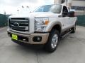2012 White Platinum Metallic Tri-Coat Ford F250 Super Duty King Ranch Crew Cab 4x4  photo #7