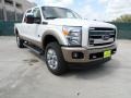 2012 White Platinum Metallic Tri-Coat Ford F250 Super Duty King Ranch Crew Cab 4x4  photo #1