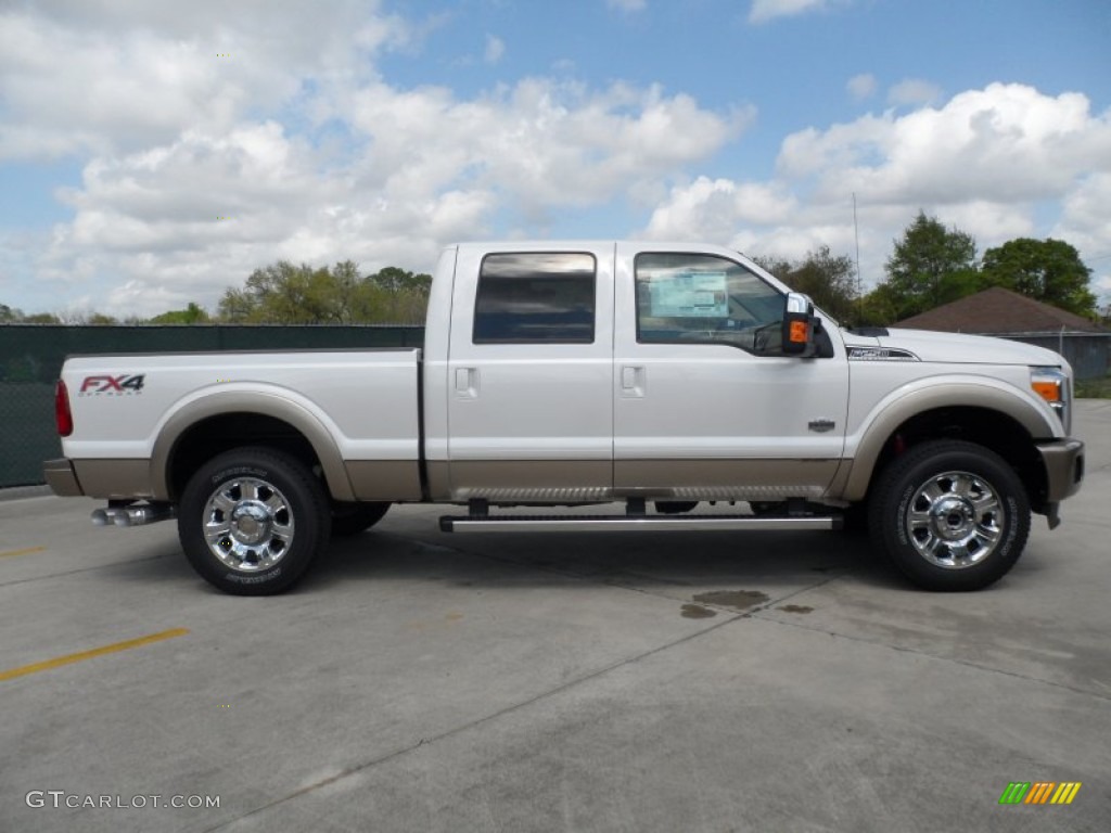 White Platinum Metallic Tri-Coat 2012 Ford F250 Super Duty King Ranch Crew Cab 4x4 Exterior Photo #62368964