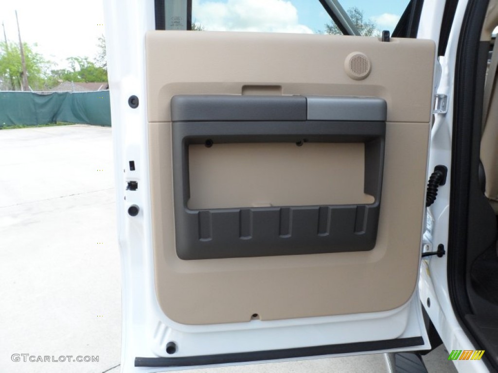 2012 F250 Super Duty Lariat Crew Cab 4x4 - White Platinum Metallic Tri-Coat / Adobe photo #22