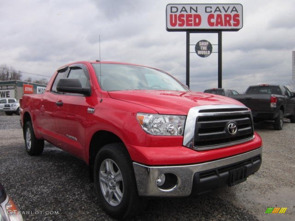 2011 Tundra Double Cab 4x4 - Radiant Red / Graphite Gray photo #1