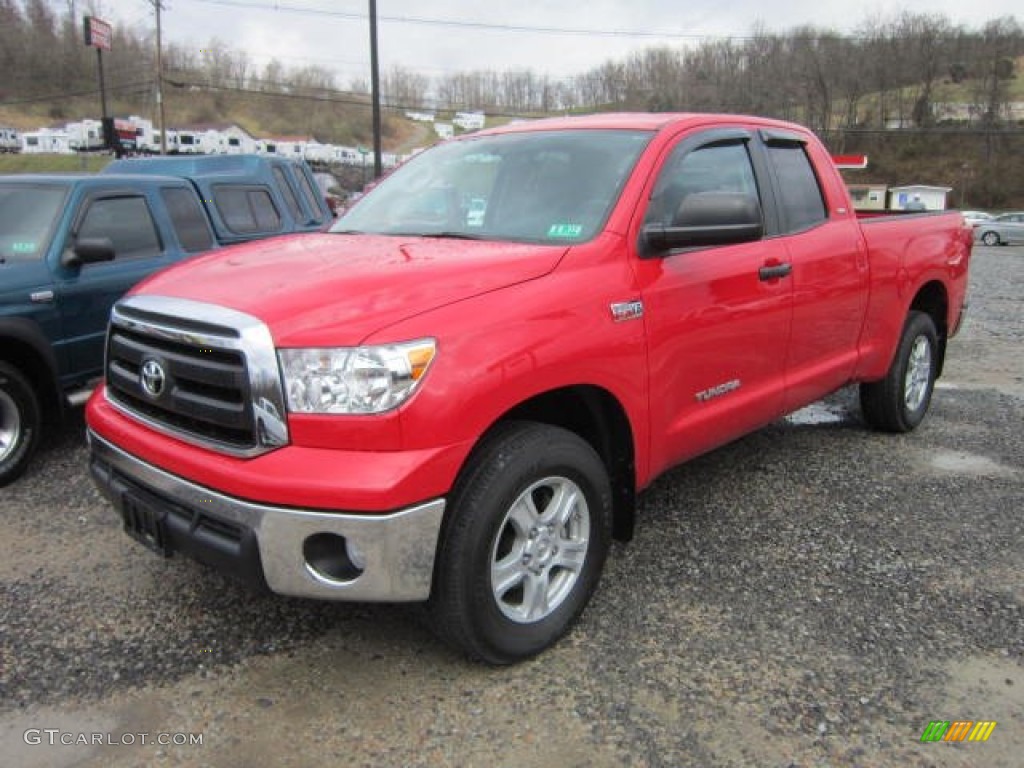 2011 Tundra Double Cab 4x4 - Radiant Red / Graphite Gray photo #3