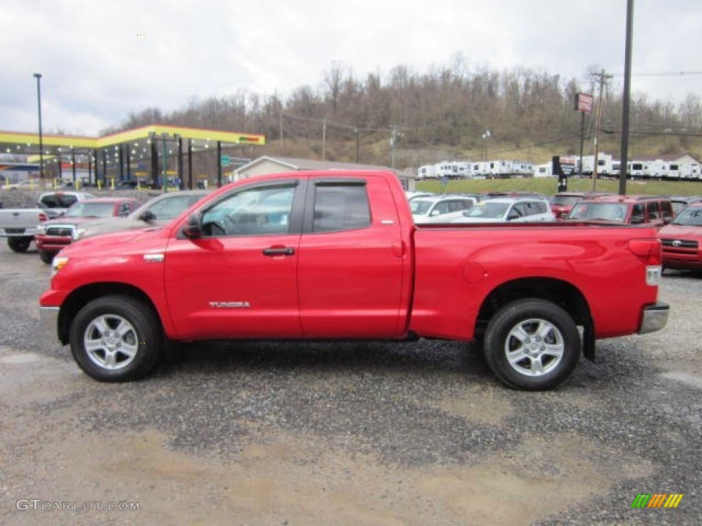 2011 Tundra Double Cab 4x4 - Radiant Red / Graphite Gray photo #4