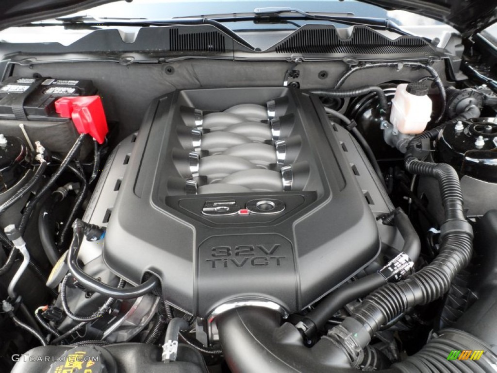 2012 Ford Mustang GT Premium Coupe 5.0 Liter DOHC 32-Valve Ti-VCT V8 Engine Photo #62369535
