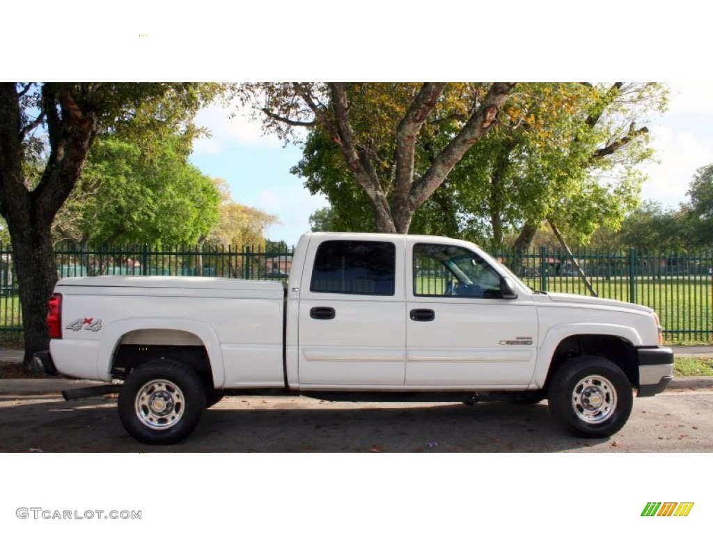 2003 Silverado 2500HD LS Crew Cab 4x4 - Summit White / Dark Charcoal photo #10