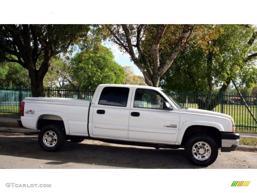 2003 Silverado 2500HD LS Crew Cab 4x4 - Summit White / Dark Charcoal photo #11