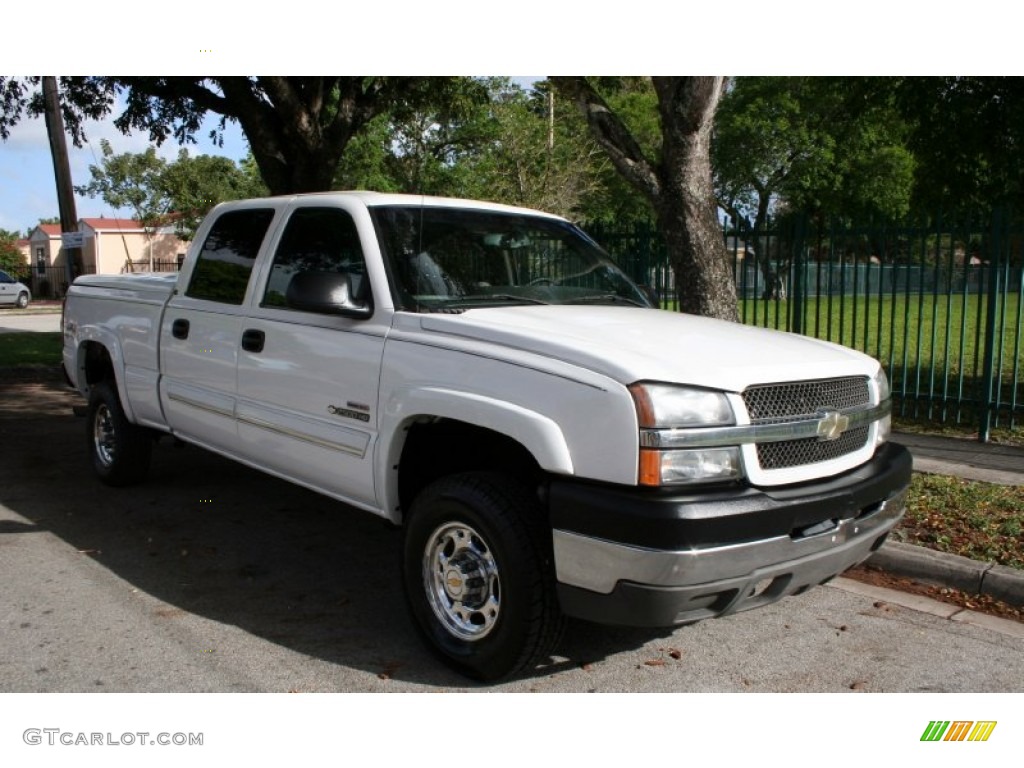 2003 Silverado 2500HD LS Crew Cab 4x4 - Summit White / Dark Charcoal photo #14