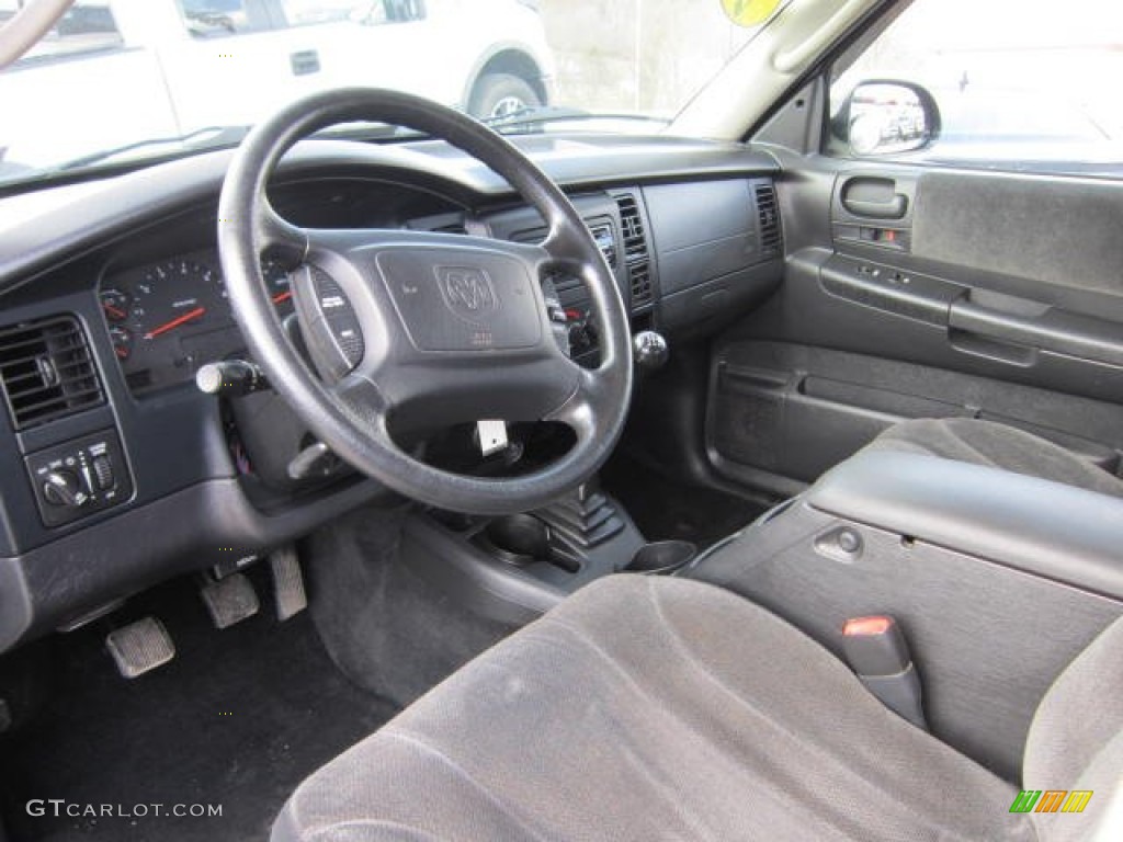Dark Slate Gray Interior 2004 Dodge Dakota SLT Quad Cab 4x4 Photo #62372394