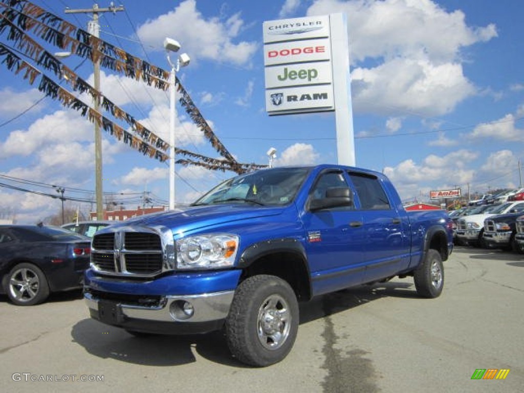2007 Ram 2500 SLT Mega Cab 4x4 - Electric Blue Pearl / Medium Slate Gray photo #1