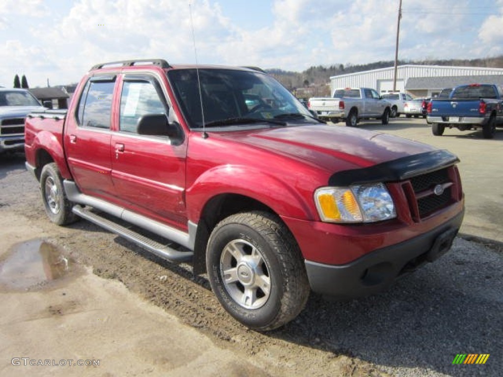 2004 Explorer Sport Trac XLT 4x4 - Red Fire Metallic / Medium Dark Flint/Dark Flint photo #1