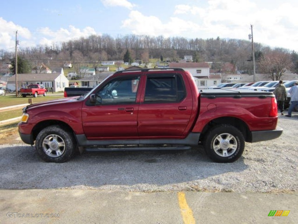 2004 Explorer Sport Trac XLT 4x4 - Red Fire Metallic / Medium Dark Flint/Dark Flint photo #4