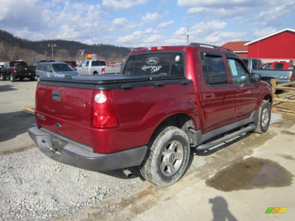 2004 Explorer Sport Trac XLT 4x4 - Red Fire Metallic / Medium Dark Flint/Dark Flint photo #7