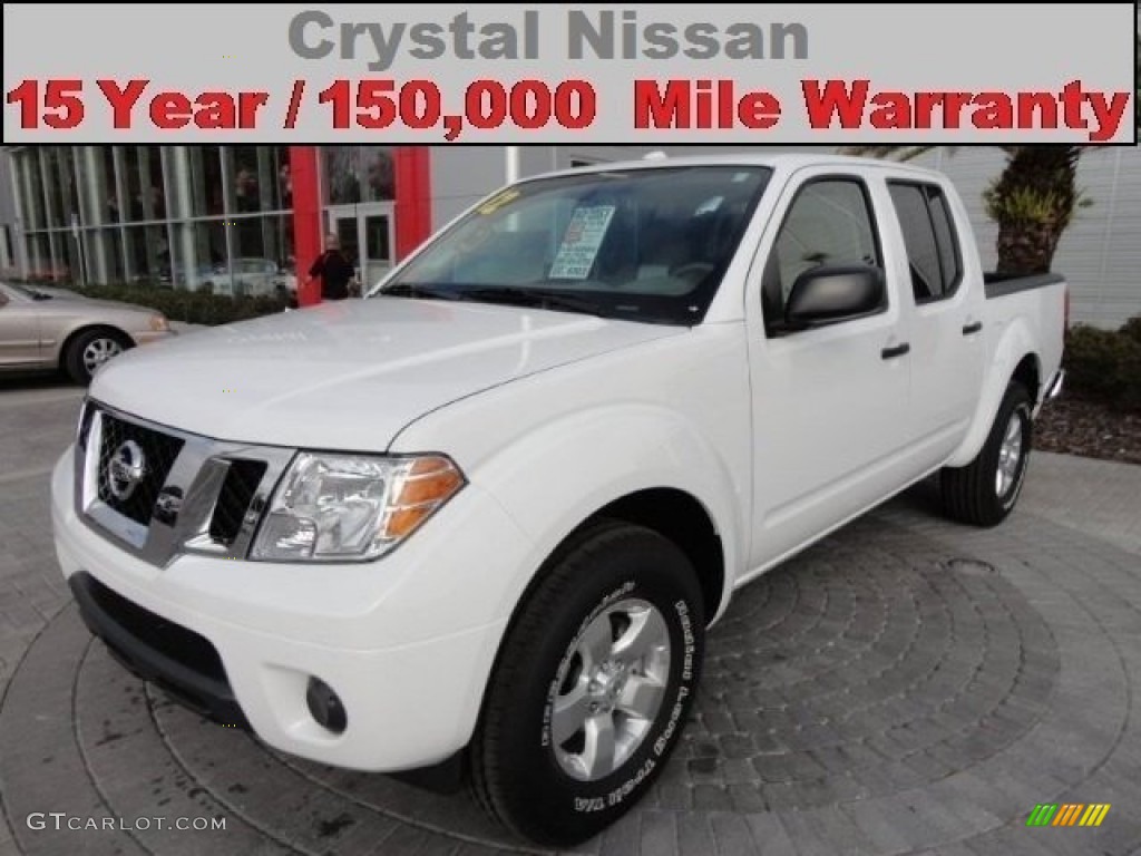 2012 Frontier SV Crew Cab - Avalanche White / Beige photo #1