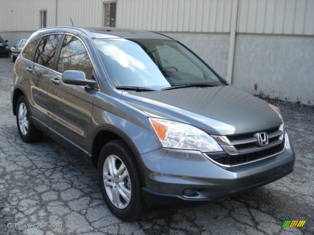 2011 CR-V EX-L 4WD - Polished Metal Metallic / Gray photo #2