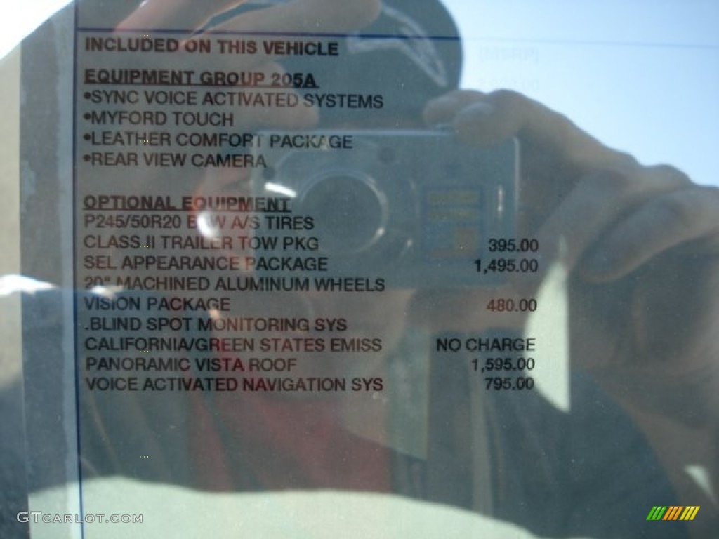 2013 Ford Edge SEL AWD Window Sticker Photo #62375796