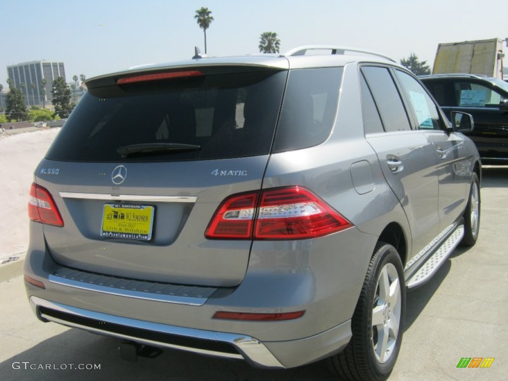 2012 ML 550 4Matic - Palladium Silver Metallic / Black photo #4