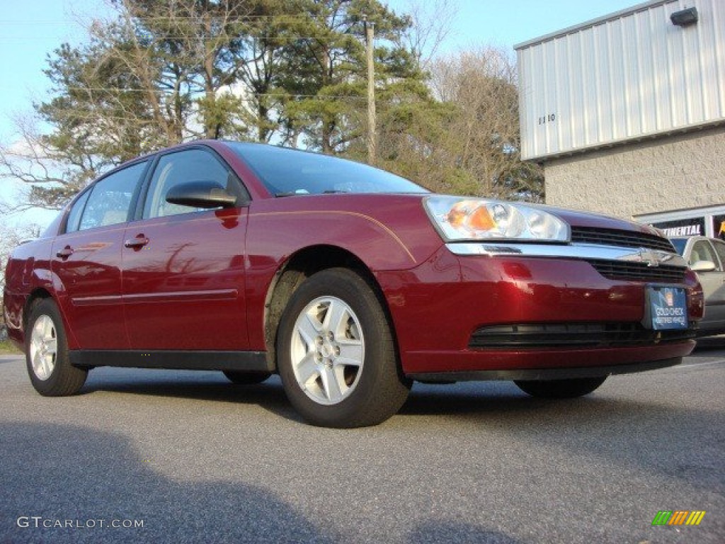 2004 Malibu LS V6 Sedan - Sport Red Metallic / Neutral photo #4