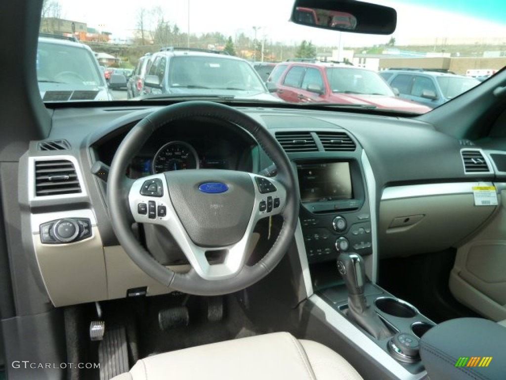 2013 Ford Explorer XLT 4WD Medium Light Stone Dashboard Photo #62379632