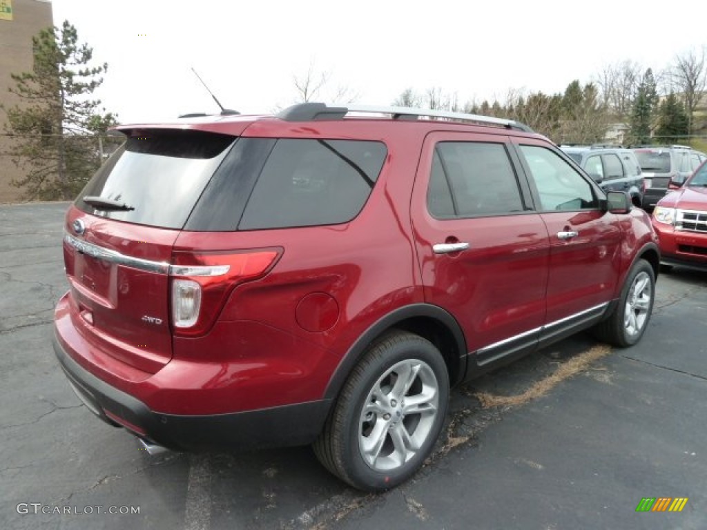 2013 Explorer Limited 4WD - Ruby Red Metallic / Charcoal Black photo #2
