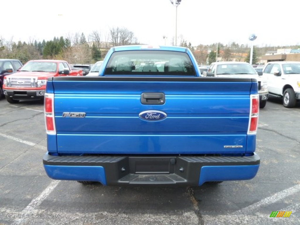 2012 F150 STX SuperCab 4x4 - Blue Flame Metallic / Steel Gray photo #3