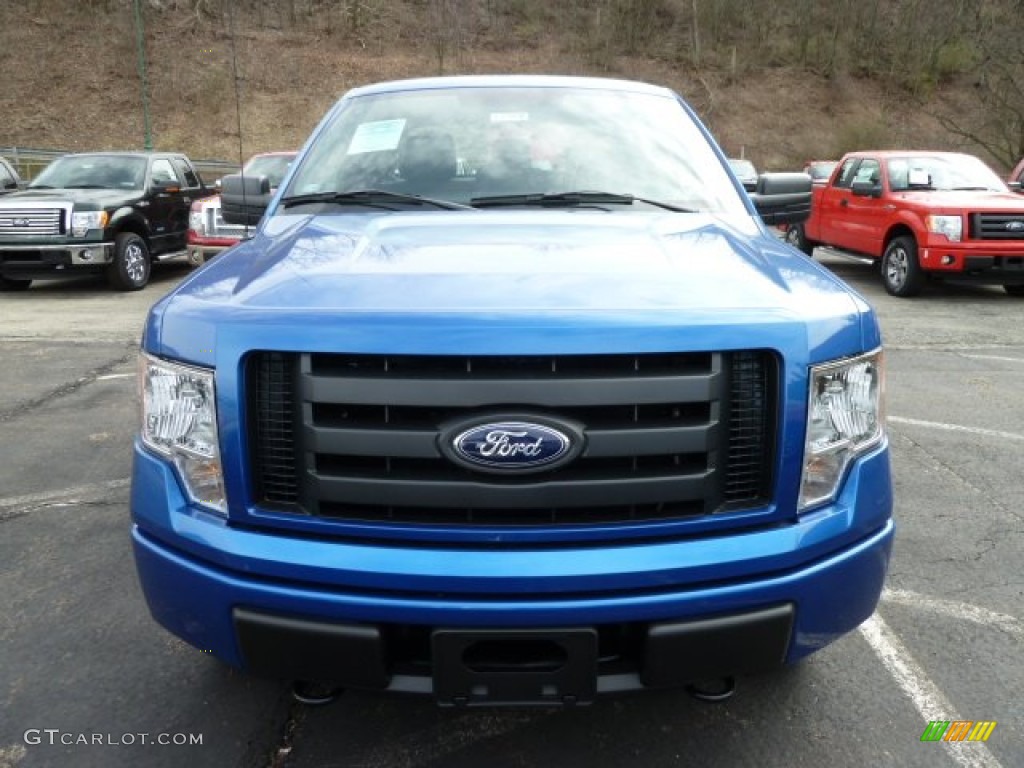 2012 F150 STX SuperCab 4x4 - Blue Flame Metallic / Steel Gray photo #6