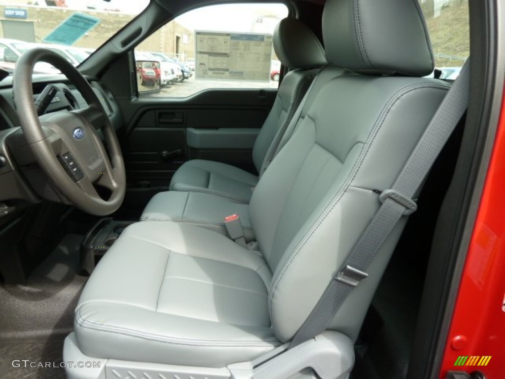Steel Gray Interior 2012 Ford F150 XL Regular Cab 4x4 Photo #62380686